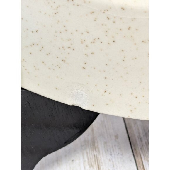 Imperial W. Dalton Stoneware Round Platter 12 1/4" Speckled Tangerine Vintage - Picture 5 of 7